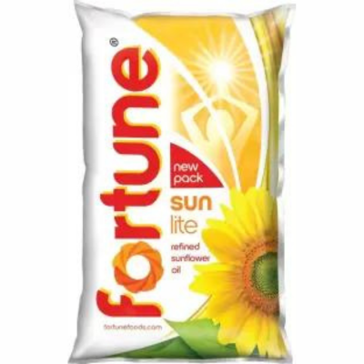 FORTUNE Sunlite Refined Sunflower Oil Pouch (Surajmukhi Tel)  (1 L)